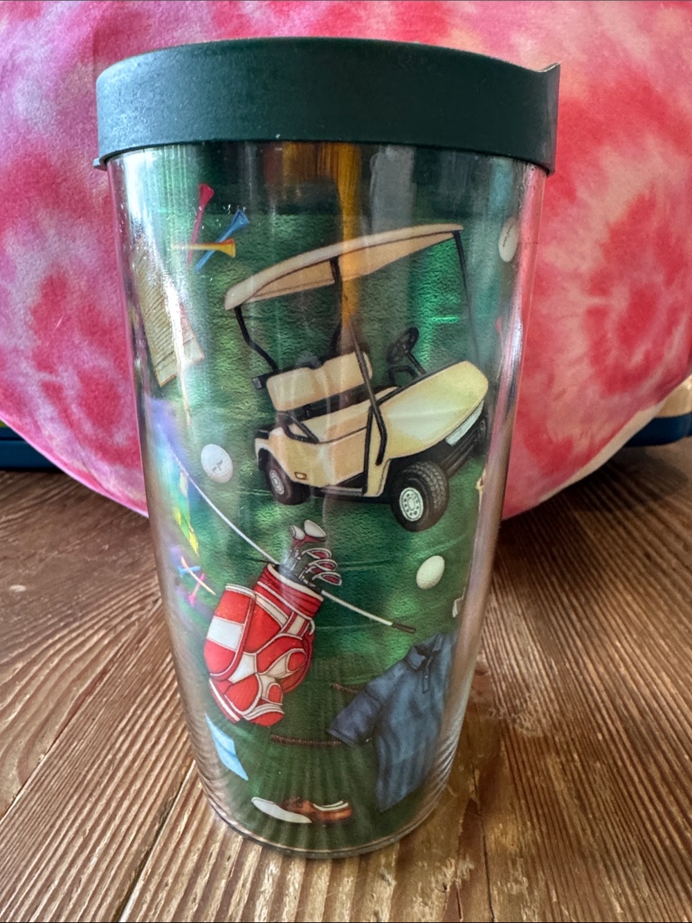 tervis Green Golf Cart Travel Tumbler with Black Lid